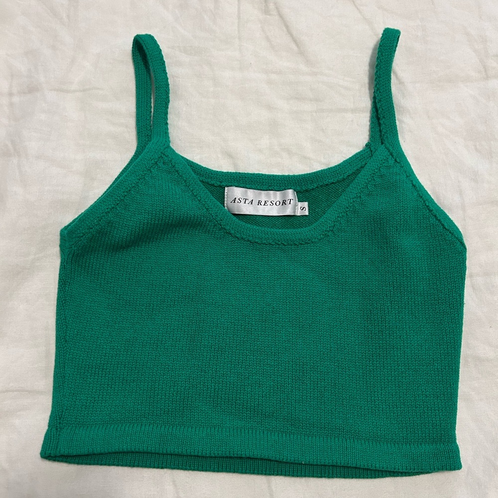 Green Crop Top